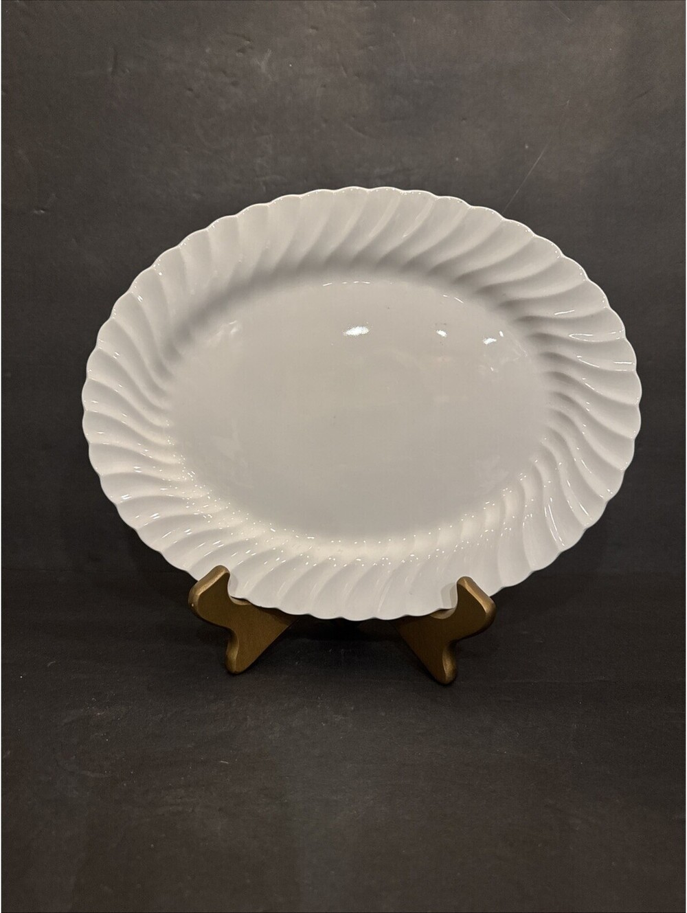 Vintage Johnson Brothers White Snowhite Regency Ironstone 12' x 9' Oval Platter